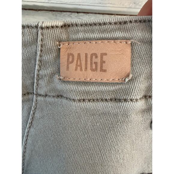 PAIGE Mayslie Jogger Jeans Women’s Size 25 Taupe Stretch Utility Denim Pants - Picture 10 of 11